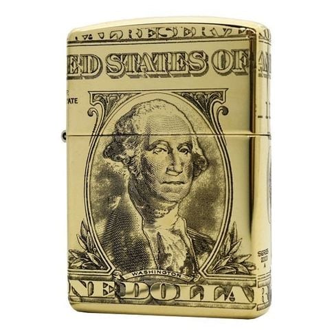Zippo one dollar hình tổng thống Mỹ Washington.