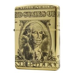 Zippo one dollar hình tổng thống Mỹ Washington.