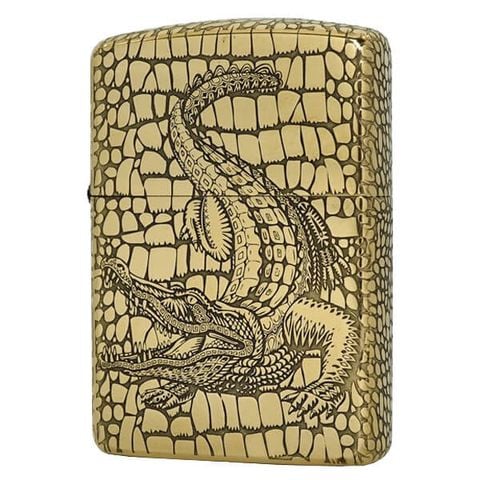 Bật lửa Zippo xuất Nhật hình con cá sấu armor vỏ dày.