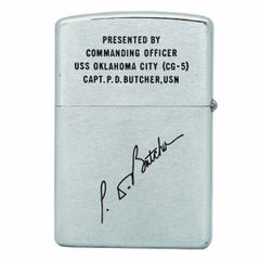 Zippo cổ xưa 1976 chủ đề tàu chiến USS Oklahoma city CG 5