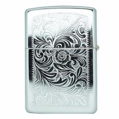 Zippo USA cổ xưa 1985 hoa ven Ý trắng