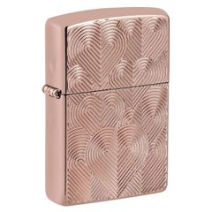 Zippo 48919 Hearts Design Armor 360 Multicut mạ vàng hồng hình trái tim