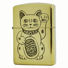 Hộp quẹt Zippo Armor mèo thần tài