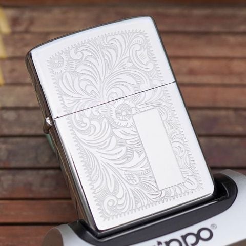 Bật lửa Zippo cổ xưa năm 1980 chủ đề Hoa Ven Ý chưa qua lửa