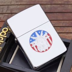 Bật lửa Zippo la mã XV năm 1999 chủ đề Liberty tượng Nữ thần tự do mới 99%