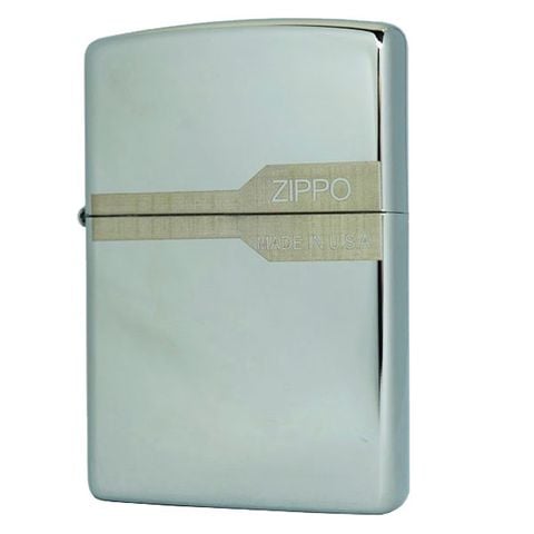 Bật lửa Zippo Made In USA Classic trắng trơn bóng