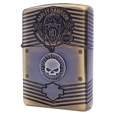 Zippo Armor Harley Davidson Skull đầu lâu