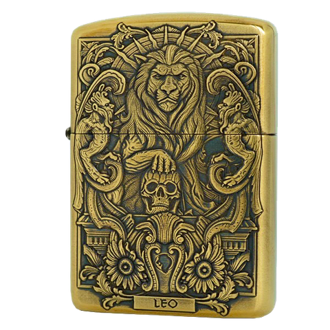 Zippo Armor Limited xuất Nhật Bản chủ đề cung hoàng đạo Sư Tử