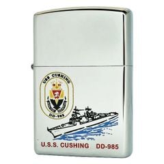 Bật lửa Zippo USA chủ đề tàu chiến U.S.S Cushing DD-985