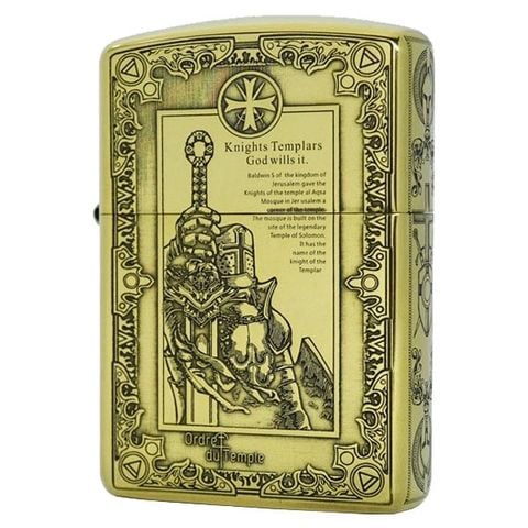 Bật lửa Zippo USA Armor God Wills It chủ đề Hiệp sĩ trung cổ