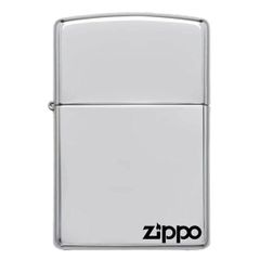 Bật lửa Zippo USA Chrome trắng bóng logo Zippo