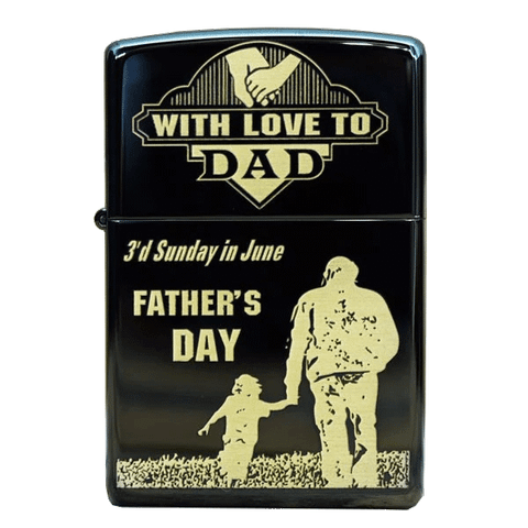 Bật lửa Zippo USA Father's Day Ebony hình cha con