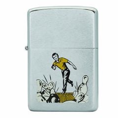 Zippo cổ xưa năm1981 mộc 1 gạch sắc chủ đề Booling