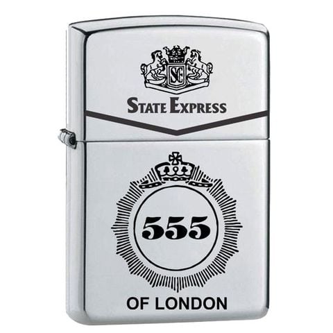 Bật lửa Zippo USA logo 555 trắng