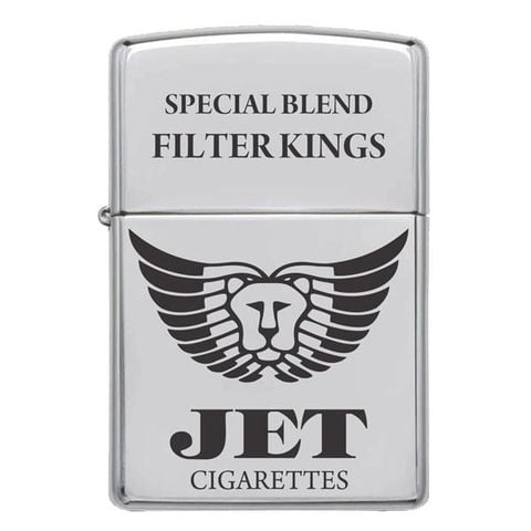 Bật lửa Zippo USA chính hãng logo Jet màu trắng