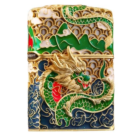 Bật lửa zippo xuất Nhật chủ đề rồng xanh