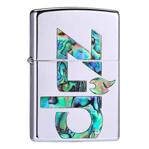 Zippo xuất Nhật Bản khảm trai logo zippo cao cấp