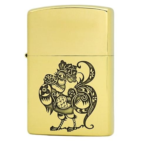 Bật lửa Zorro Brass vỏ dày chủ đề 12 con giáp tuổi Dậu