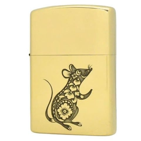 Bật lửa Zorro Brass vỏ dày chủ đề 12 con giáp tuổi Tý