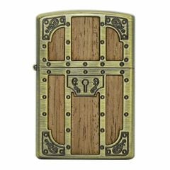 Bật lửa Zorro đồng khối ốp gỗ