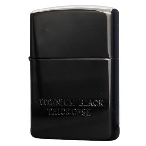 Hộp quẹt xăng đá Zorro Ebony đen bóng Supper Brass mạ Titanium Black Limited