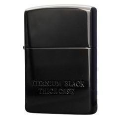 Hộp quẹt xăng đá Zorro Ebony đen bóng Supper Brass mạ Titanium Black Limited
