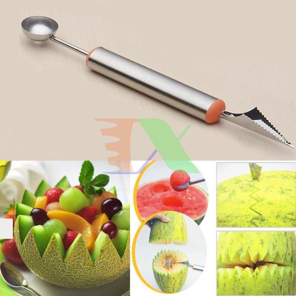 Muỗng múc tỉa trái cây inox cao cấp cán dài 24cm ( SM1655 )