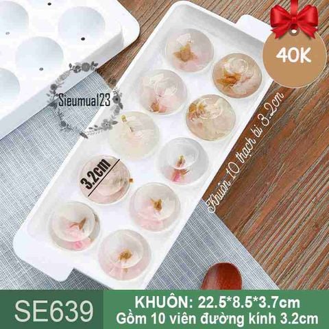 Khuôn nhựa làm thạch 10 viên bi mochi 3,2cm HPL76 ( SE639 )