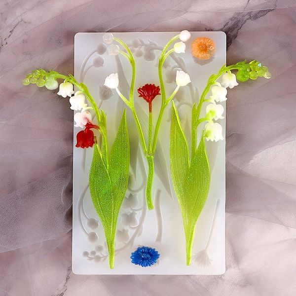 Khuôn silicon làm rau câu hoa linh lan dài 17cm ( SM1477 )