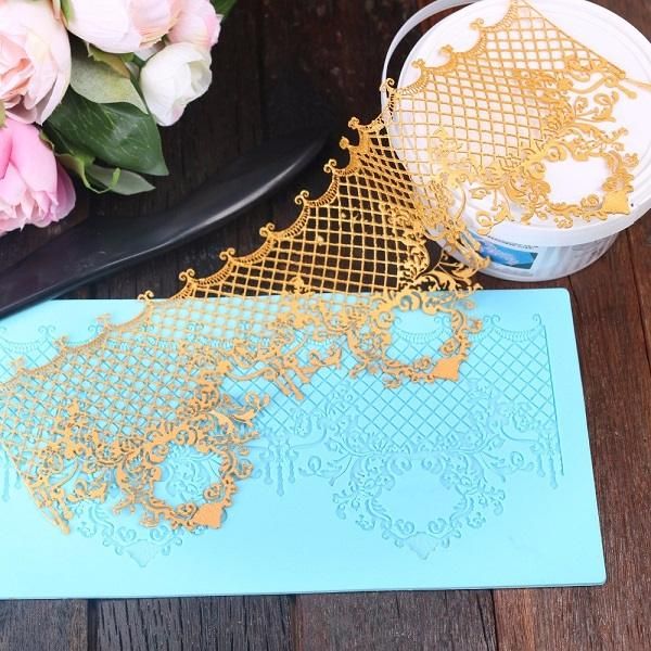 Khuôn silicon lace ren Style 16 Size 34cm*11cm ( TC293 )