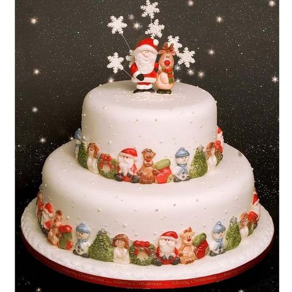 Khuôn silicon dây viền Noel ông già Santa cây thông người tuyết ( TC1370 ) CÒN 1