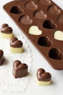 Khuôn silicon socola vỉ 15 trái tim lỗ 3cm ( SC40 )