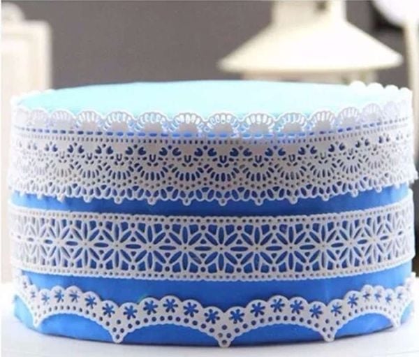 Silicon Fondant Lace hoa văn 3 hàng dài 36cm ( TC311 )
