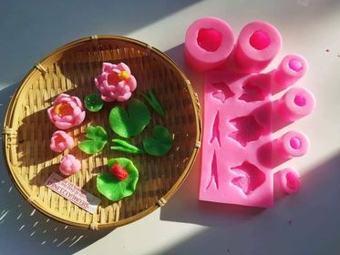Khuôn silicon bộ 7 hoa sen mini nhỏ 2,5cm - 5,5cm ( SM1324 )