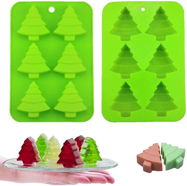 Khuôn silicon 6 cây thông 7,5cm ( CN142 )