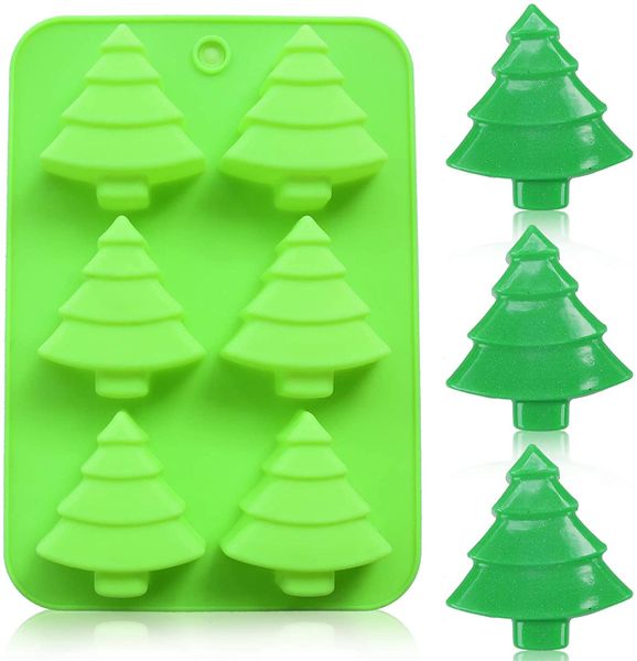 Khuôn silicon 6 cây thông 7,5cm ( CN142 )