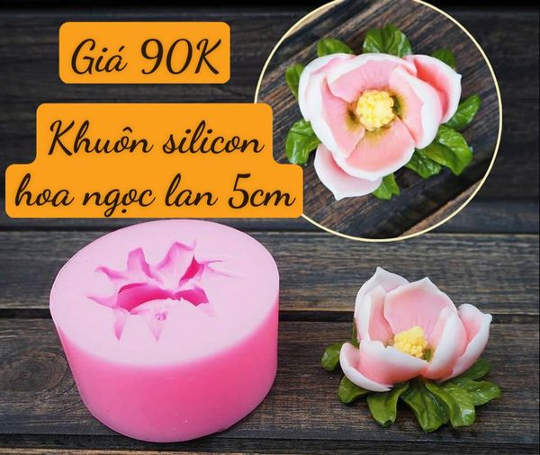 Khuôn silicon làm rau câu chùm hoa ngọc lan 5cm ( SM144 ) làm rau câu