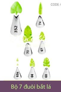 Bộ 7 Đui Bắt Kem Chiếc Lá