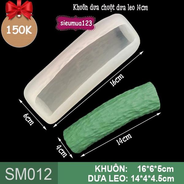 Khuôn silicon trái dưa chuột dưa leo to 14cm ( SM012 )