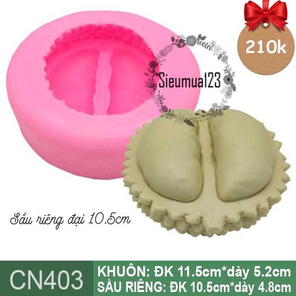 Khuôn silicon trái sầu riêng đại 10,5cm  ( CN403 )