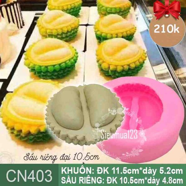 Khuôn silicon trái sầu riêng đại 10,5cm  ( CN403 )