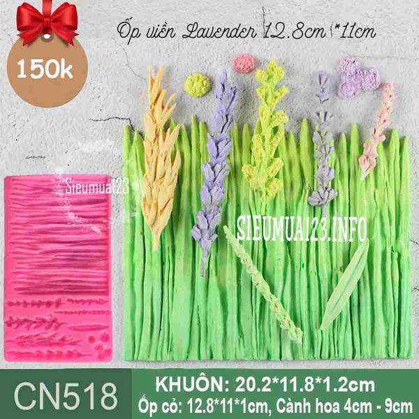 Khuôn Silicon Ốp Viền Hoa Lavender ( CN518 )