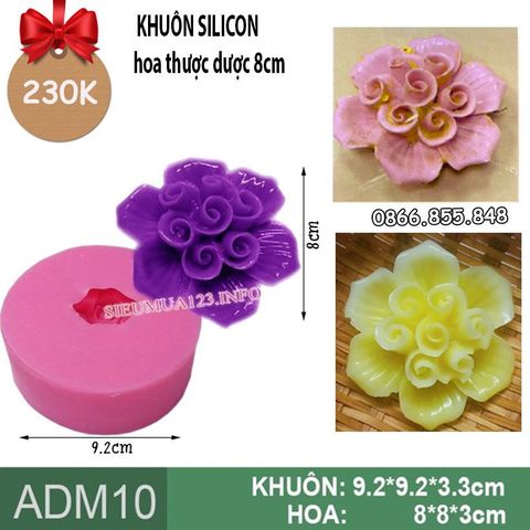 Khuôn silicon hoa thược dược 8cm làm rau câu ( ADM10 )