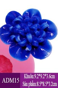 Khuôn rau câu silicon 4d : Khuôn Hoa Thược Dược Xoắn 8,5cm ( ADM15 )