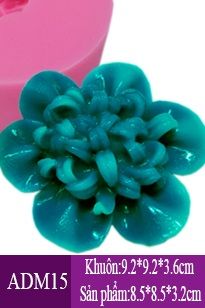 Khuôn rau câu silicon 4d : Khuôn Hoa Thược Dược Xoắn 8,5cm ( ADM15 )
