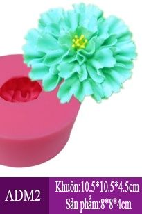 Khuôn silicon hoa cẩm chướng 8cm làm rau câu ( ADM2 )