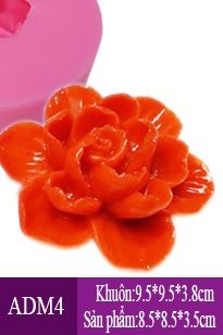 Khuôn silicon Hoa Hồng Đỏ Lincoln 8,5cm làm rau câu ( ADM4 )