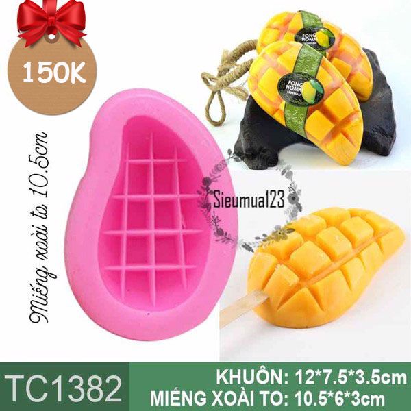 Khuôn silicon Miếng Xoài Lớn 10,5cm ( TC1382 )
