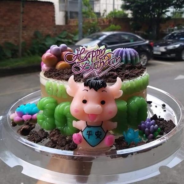 Khuôn silicon làm rau câu con trâu Bình An 8,5cm ( SM1241 )