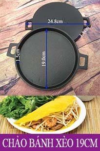 Chảo Gang Bánh Xèo Chống Dính (19cm)-  CHỈ BÁN TẠI SHOP, KO SHIP